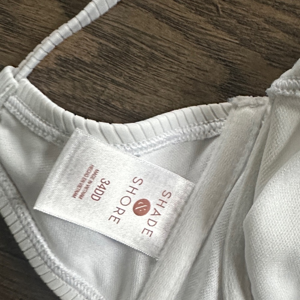White Ribbed bikini top - Picture 2 of 3